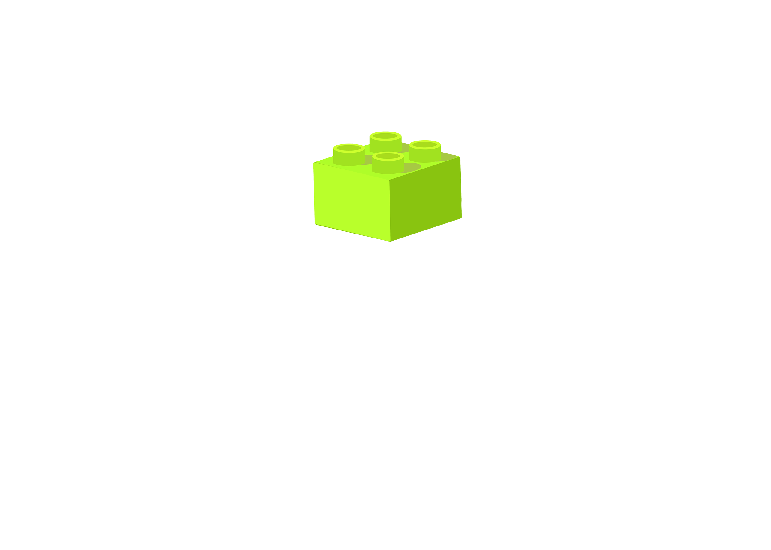 Green lego brick